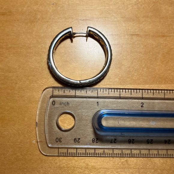 *SOLD* Scott Kay Basket Weave Hoop 925 Sterling Silver Earrings - Picture 16 of 16